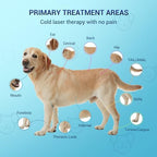 Mibest Cold Laser Therapy Device for Vet - Red Light Therapy for Dogs and Cats - Infrared Light Therapy Targets Joint and Muscles - Pain Relief, Arthritis, Spinal, Wound Healing (4x808nm + 12x650nm)