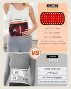 Red Light Therapy for Body Pain, 3 in 1 LED Beads Infrared Light Therapy Belt 660nm Red Light &850nm Near Infrared Light Therapy Timer Remote Control, Home Red Light Therapy Gift for Women Men