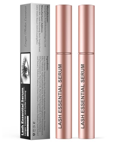 Eyelash Serum- Natural Comestic Eyelash Serum for Longer, Thicker Lashes & Brows, Boost Lash Serum Vegan & Cruelty-Free-Niacinamide, Centella Asiatica Leaf Extract(10 mLPink)