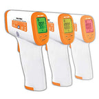 Victor T9000 Non-Contact Digital Infrared Forehead and Wrist Thermometer, for Adults and Kids, Quick 1 Second Readings, 3-Color Temperature Warning Display, White/Orange