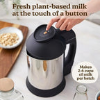 Almond Cow Nut Milk Maker Machine, Plant Based Milk Maker for Homemade Almond, Oat, Cashew Nut Milk, Soy Milk, Dairy Free Bevenrages, Stainless Steel Food Machines, 5-6 Cups Per Batch, 120V