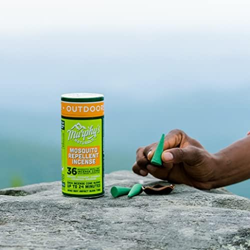 Murphy’s Naturals Mosquito Repellent Incense Cones for Outdoor Patio, DEET-Free, Plant-Based Bug Defense, 24+ Minutes Burn Time Each, 36 Count