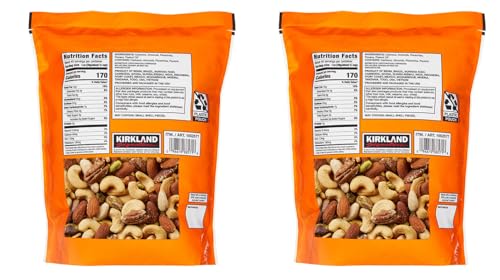 Kirkland Signature Extra Fancy Unsalted Mixed Nuts, 2 Jars (2.5 LB)
