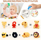 151Pcs Animal Erasers Desk Pets for Kids Animal Pencil Erasers Bulk Puzzle Eraser Toys Gifts for Classroom Prizes,Game Reward,Treasure Box,Easter Egg Fillers,Goodie Bag Stuffer,Party Favors