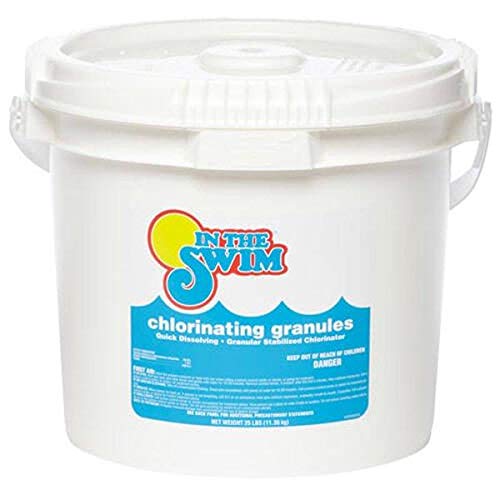 In The Swim Sodium Dichlor Chlorine Shock Granules for Sanitizing Swimming Pools – Fast Dissolving, pH Balanced Sanitizer - 56% Available Chlorine, 99% Sodium-Dichlor – 10 Pound