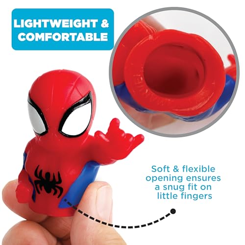 Ginsey Spidey and His Amazing Friends 5-Piece Finger Puppet Set, Bath Toys, Party Favors, 1.0 Count, 0.25 Pound