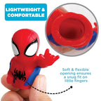 Ginsey Spidey and His Amazing Friends 5-Piece Finger Puppet Set, Bath Toys, Party Favors, 1.0 Count, 0.25 Pound