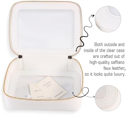 Small Clear Toiletry Bag Set Mini Makeup Bag for Purse,Travel Makeup Bag Organizer Case for Women Toiletries,Waterproof Clear Makeup Bag Set Cosmetic Bags Set with Zipper as Car Bag