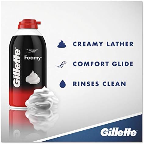 Gillette 14501 Foamy Shave Cream, Original Scent, 2 oz Aerosol, 48/Carton