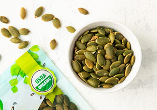 Food to Live Organic Dry Roasted Pumpkin Seed Kernels, 16 Pounds - Non-GMO, Unsalted, Oven Roasted Whole Pepitas, No Oil Added, Shelled, Vegan, Kosher, Keto, Bulk. Low in Carbs. High In Protein.