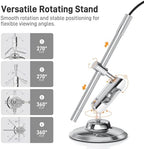 Teslong USB-C Digital Microscope, 10X to 200X Magnification Portable Camera with 8 LED Lights, Handheld Rotating Metal Stand for Coin, Electronic, Compatible with iPhone 15+ and Android Devices