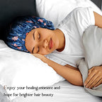 YANIBEST Double Layer Satin Bonnet Silk Bonnet Adjustable Hair Bonnet for Sleeping Hair Bonnets for Women Curly Natural Hair