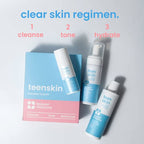 Teen Skin 3-Step Skin Care Kit | Daily Boys & Girls Skin Care Regimen | Face Wash, Toner, & Moisturizer | Perfect for Teens Preteens & Kids Looking to Prevent Acne | 3 Pc