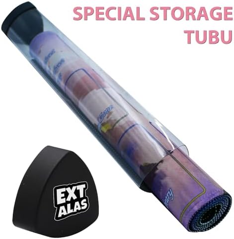 MTG Playmat TCG Playmat -Includes Storage Tube and 7 Dice-Experience Top-Tier Quality and Edge-Locking Waterproof and Non-Slip Mat! (playmat with Zones, 2-Flying Dragons)