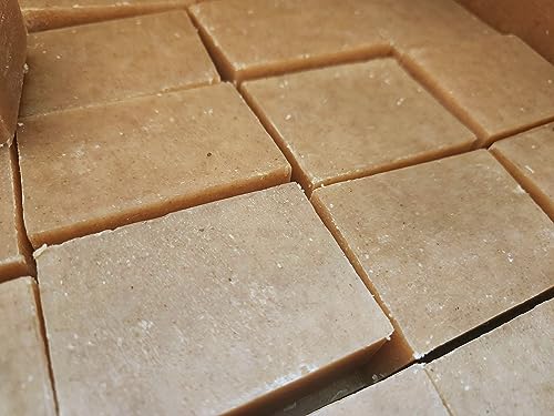 All-Natural, Long-Lasting Beef Tallow Bar Soap (4 Bars) with Bay & Tea Tree Oil Good for Sensitive Skin and Great as a Gift. Handmade in USA in Small Batches.