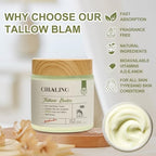 Handmade Beef Tallow For Skin, Tallow Face Moisturizer, 100% Grass Fed Beef Tallow And Honey Balm - Made in USA - Whipped Beef Tallow Body Lotion Skin Care for Eczema, Dry, Itchy, Sensitive Skin - 3.5 Oz