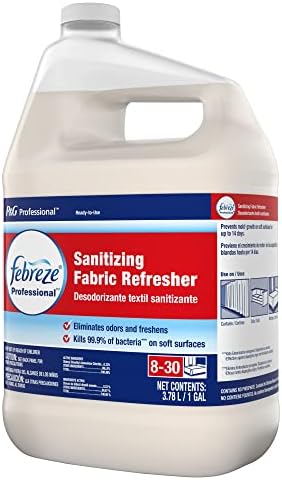 Febreze 72136 Professional Sanitizing Fabric Refresher, Light Scent, 1 gal, Ready to Use, 3/Carton
