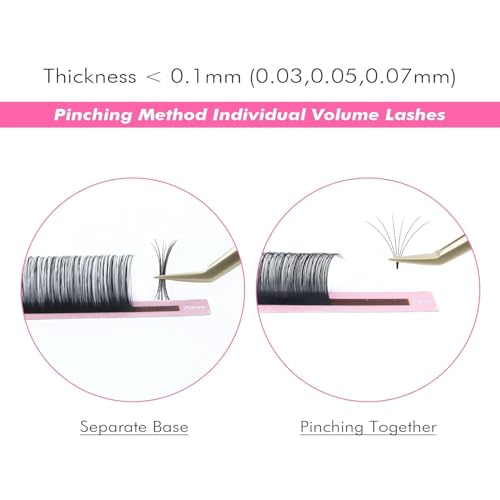 ALLOVE Eyelash Extension Three Boxes Classic Lash Extensions 0.15 CC Curl 13+14+15mm Individual Volume Lash Extensions Lash Trays for Lash Extensions Supplies Single Eyelash Extensions