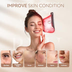 BNU LED Light Therapy Face Mask, 7 Modes Light Therapy Portable Facial Mask with Remote Control, Timing Function, 850NM Infrared & Red Light Mask, Red Light Therapy for Face at Home 105 LED Beads