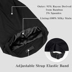 Fittia Long XL Silk Satin Bonnet for Braids, Dreadlocks for Curly Hair Sleeping, Large Silk Sleep Cap for Black Women Men Frizzy Hair