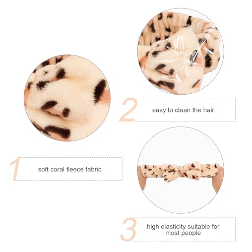Semato Bachelorette Party Favor Set Bride Spa Headband Bride Headband and Bridesmaid Headband Skincare Headbands for Women Cute Bow Head Bands Party Supplies (1 bride+ 7 leopard)