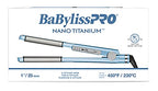 BaBylissPRO Nano Titanium Flat Iron Hair Straightener, 1" Curved Styler for Professional Salon Results and All Hair Types