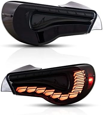 OQHAIR Dynamic Tail Light Assembly LED Tail Lights SMOKED w/Sequential DRL Signal For 86 For Subaru BRZ For Scion FR-S 13-20