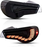 OQHAIR Dynamic Tail Light Assembly LED Tail Lights SMOKED w/Sequential DRL Signal For 86 For Subaru BRZ For Scion FR-S 13-20