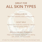 Dionis Goat Milk Skin Care Vanilla Bean Scented Hand Cream Set - Cruelty Free Travel Size Hand Lotion For Hydrating & Moisturizing Dry Skin - Paraben Free Formula Made In The USA, 1 oz Set of 4