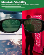 LIGHTMEUP Red Light Therapy Glasses Eye Protection for Infrared & LED Light Sessions Lightweight Goggles