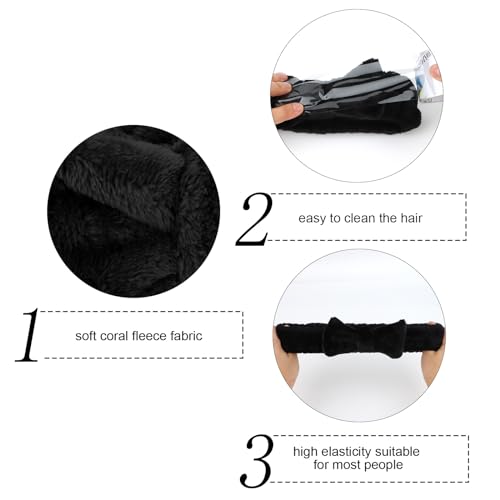 Semato Bachelorette Party Favor Set Bride Spa Headband Bride Headband and Bridesmaid Headband Skincare Headbands for Women Cute Bow Head Bands Party Supplies (1 bride+ 7 black)