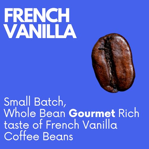 Sarasota Coffee Whole Bean French Vanilla | Medium Roast Gourmet Flavored Coffee Beans | Low Acid, Mold Free, Specialty Grade Bulk Coffee Beans | 5lb (80 oz)