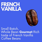 Sarasota Coffee Whole Bean French Vanilla | Medium Roast Gourmet Flavored Coffee Beans | Low Acid, Mold Free, Specialty Grade Bulk Coffee Beans | 5lb (80 oz)