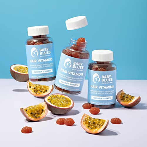 Baby Blues Postpartum Hair Loss Vitamins - Full Hair Cycle Pack - with Biotin, Collagen, & Folate