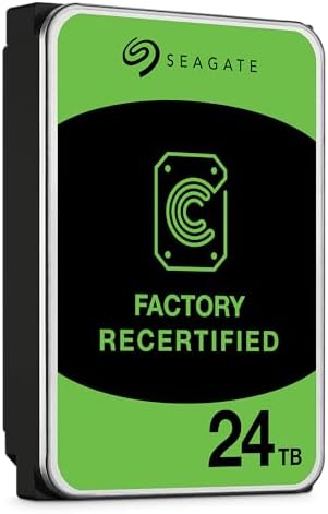 Seagate Exos ST24000NM000C 24TB 7.2K RPM SATA 6Gb/s 512e 3.5in Enterprise Hard Drive (Renewed)