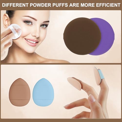 2 PCS Color Correcting CC Cream with Powder Puff 【SPF 25】, Light & Hydrating CC Cream Foundation with Centella Asiatica, Multi-Purpose for Even Skin Tone, Refine Skin Texture, SPF Protection (Light*2)