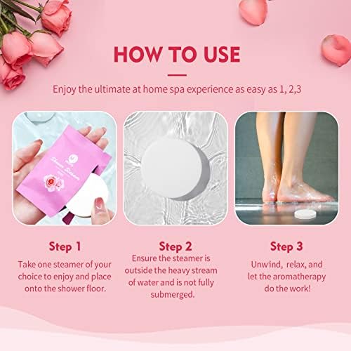 Shower Steamers Aromatherapy for Women and Men, 24-Pack Organic Shower Bombs with Essential Oil, Rose, Watermelon, Tea Tree, Orange & Vanilla, Sea Salt, Lavender Birthday Gifts for Women