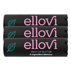 Natural Lip Butter Lip Balm - Mint - Pure Enough to Eat - Made With Just 6 Vegan Ingredients - Moisturizing Lip Care for All Day Hydration (3-Pack)