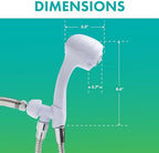 Niagara Conservation N2935 Earth Spa 3-Spray with 2 GPM 2.7-in. Wall Mount Handheld Shower Head in White, 1-Pack | Bathroom Shower Head Sprayer with Pressure Compensation Technology