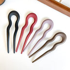 FRDTLUTHW 5.1Inch U Shaped Hair Fork Frosted French Hair Pin for Women Girls(pack of 4)