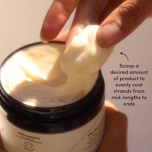 Fable & Mane HoliRoots Hair Mask, 8FL oz - Hydrating Hair Mask for Dry Damaged Hair with Shea Butter, Banana, Coconut Water, Mango Butter and Indian Jasmine Sambac Fragrance
