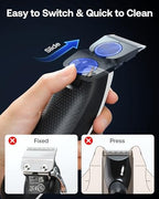 GLAKER Hair Clippers for Men - Cordless & Corded 2 in 1 Hair & Beard Trimmer with ABS Guards, Detachable Blades & Turbo Motor, Professional Haircutting Kits for Blending & Fade Cuts