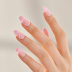 KISS imPRESS No Glue Mani Press-On Nails, Design, 'Wild Venus', Pink, Medium Size, Almond Shape, Includes 30 Nails, Prep Pad, Instructions Sheet, 1 Manicure Stick, 1 Mini File
