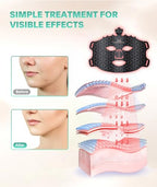 Red Light Therapy Mask for Face, 7 Colors LED Face Mask Light Therapy At Home, Led Face Mask Light Therapy, Black