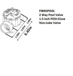 FibroPool Swimming Pool Check Valve - 1 1/2 Inch - Positive Seal & Non Lube Replacement Valve for Pools and Spas