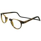 Clic Magnetic Reading Glasses for Men or Women, Soft Foldable Band, Computer Readers, Taku (S-XL, Havana, 2.50 Magnification)