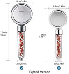 Nosame Shower Head, Filter Filtration High Pressure Water Saving 3 Mode Function Spray Handheld Showerheads 1.6 GPM for Dry Hair & Skin SPA