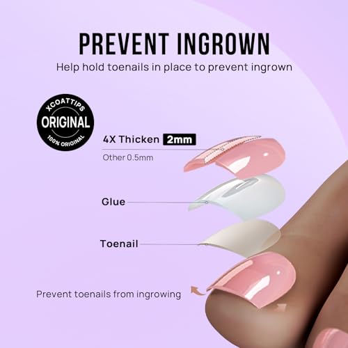 BTArtbox Press on Toenails Short, Metallic Mirror Sliver Toenail Press Ons Square, Fit Perfectly Press on Toe Nails with Glue, Fake Toenails in 16 Sizes- 32 Toenails Kit, Love Streams