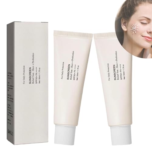 2PCS Korean Sunscreen Cream,Korean Skin Care Solution for All Skin Types, Korean Sunscreen S-P-F50 +PA++++, Korean Skin Care Solution for All Skin Types（korean sunscreen）