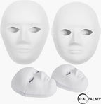 30 Pack Paper Mache Masks - 2 Sizes for Artistic Projects, Theater, Halloween, Masquerade Parties, Classroom Art